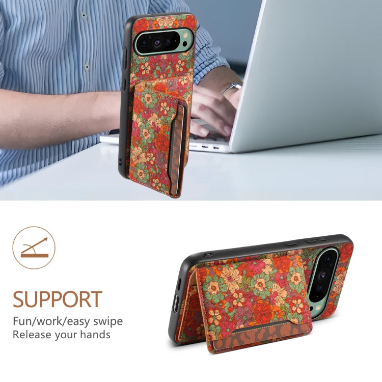 For Google Pixel 9 Card Slot Holder Phone Case(Summer Red) by buy2fix