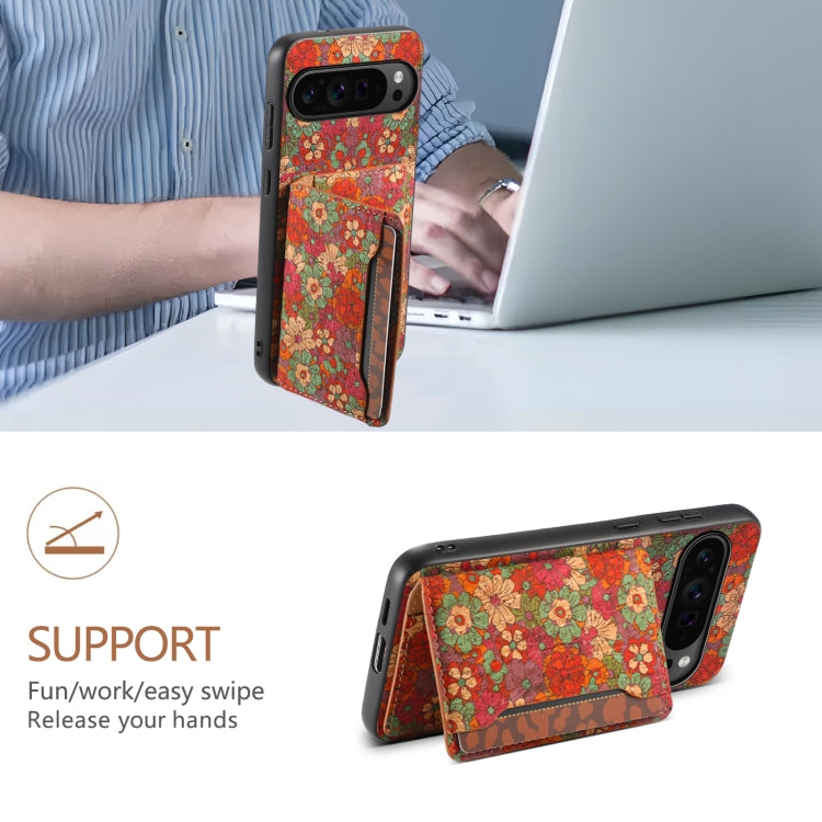 For Google Pixel 9 Pro Card Slot Holder Phone Case(Summer Red) by buy2fix