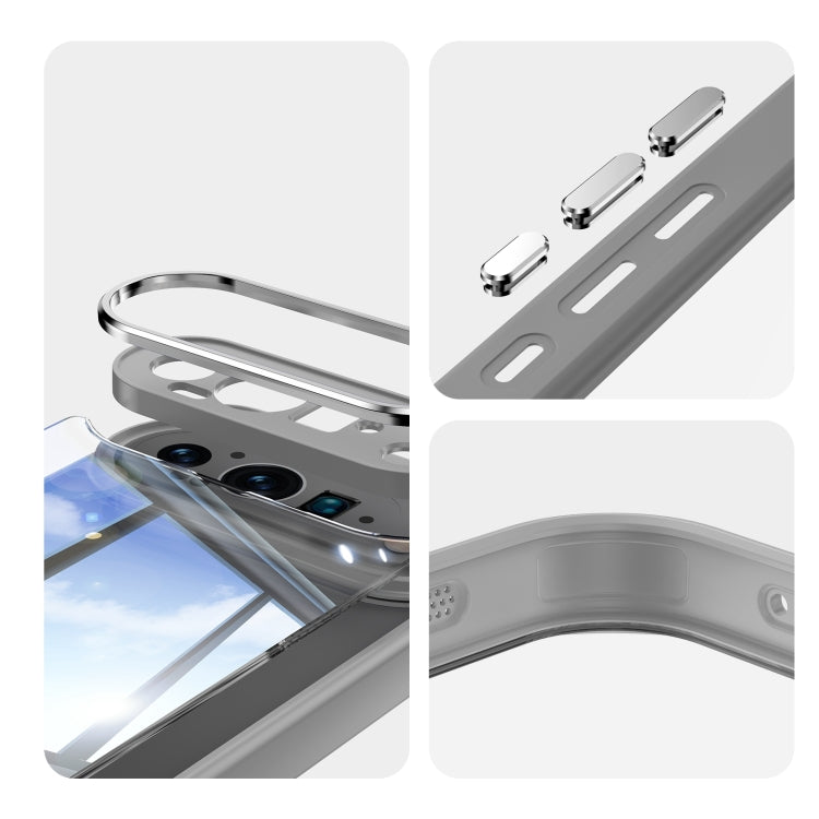 For Google Pixel 9 Pro Acrylic Hybrid TPU Armor Shockproof Phone Case(Grey) by buy2fix