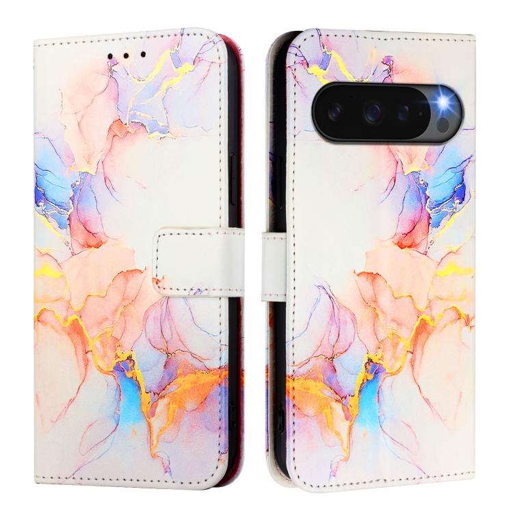 For Google Pixel 10 Pro XL PT003 Marble Pattern Flip Leather Phone Case(Galaxy Marble White) - Google Cases by buy2fix | Online Shopping UK | buy2fix