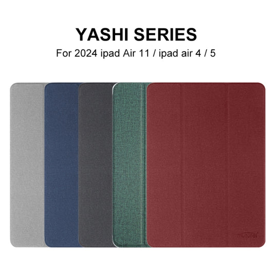 For iPad Air 11 2025 / 2024 Mutural YASHI Series Tablet Leather Smart Case(Grey) by Mutural