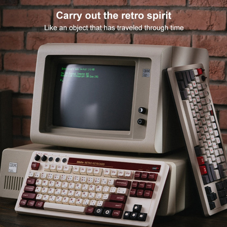 8Bitdo Retro Wireless Bluetooth Tri-Mode Mechanical Keyboard(Grey) by 8BitDo