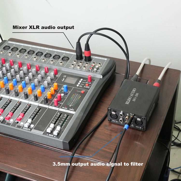 TC195BUXK107RE 3.5mm Male to Dual XLR 3pin Female Audio Cable, Length:2m(Black) by buy2fix