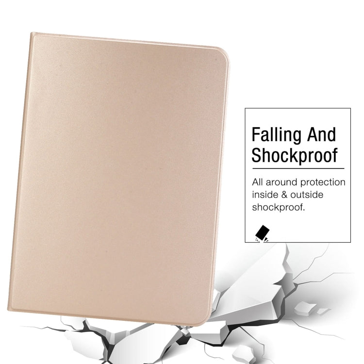 For iPad Air 13 2025 / 2024 Stretch Voltage Plain Leather Smart Tablet Case(Gold) - iPad Air 13 2025 / 2024 Cases by buy2fix | Online Shopping UK | buy2fix