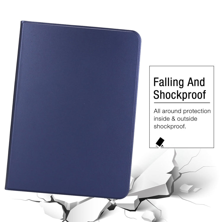 For iPad Air 13 2025 / 2024 Stretch Voltage Plain Leather Smart Tablet Case(Dark Blue) - iPad Air 13 2025 / 2024 Cases by buy2fix | Online Shopping UK | buy2fix