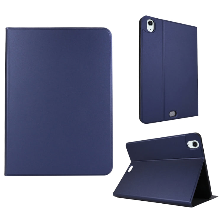 For iPad Air 11 2025 / 2024 Stretch Voltage Plain Leather Smart Tablet Case(Dark Blue) - iPad Air 11 2025 / 2024 Cases by buy2fix | Online Shopping UK | buy2fix