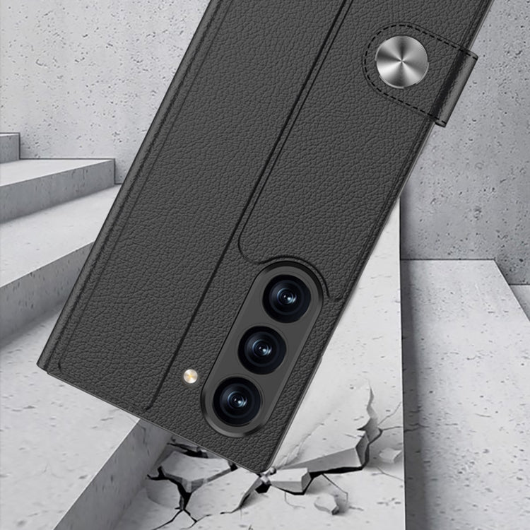 For Samsung Galaxy Z Fold6 GKK Integrated Flip Leather Phone Case(Carbon Fiber Texture) by GKK