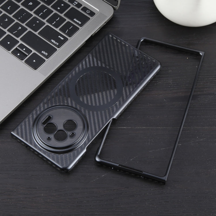 For vivo X Fold3 6D Plated Carbon Fiber Clear Magsafe PC Phone Case(Starry Black) by buy2fix