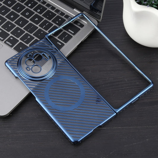 For vivo X Fold3 6D Plated Carbon Fiber Clear Magsafe PC Phone Case(Dream Blue) by buy2fix