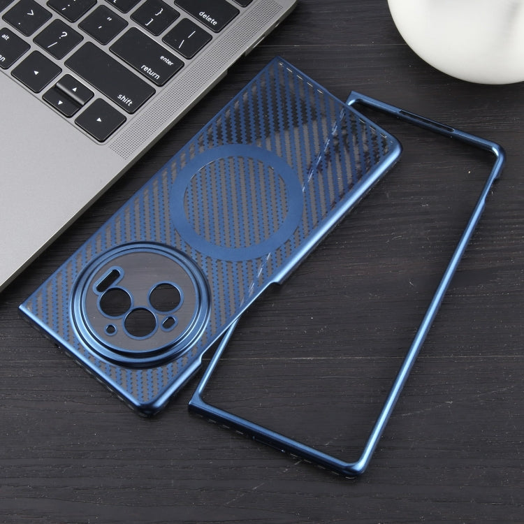 For vivo X Fold3 6D Plated Carbon Fiber Clear Magsafe PC Phone Case(Dream Blue) by buy2fix