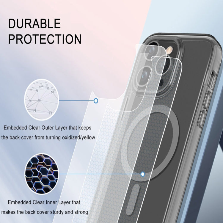 For iPhone 13 Pro Colorful MagSafe Magnetic PC Hybrid TPU Phone Case(Grey) - iPhone 13 Pro Cases by buy2fix | Online Shopping UK | buy2fix