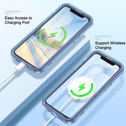 For iPhone 13 Colorful MagSafe Magnetic PC Hybrid TPU Phone Case(Blue) by buy2fix