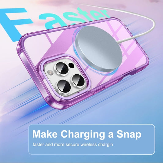 For iPhone 16 Pro Max Colorful MagSafe Magnetic PC Hybrid TPU Phone Case(Dark Purple) by buy2fix