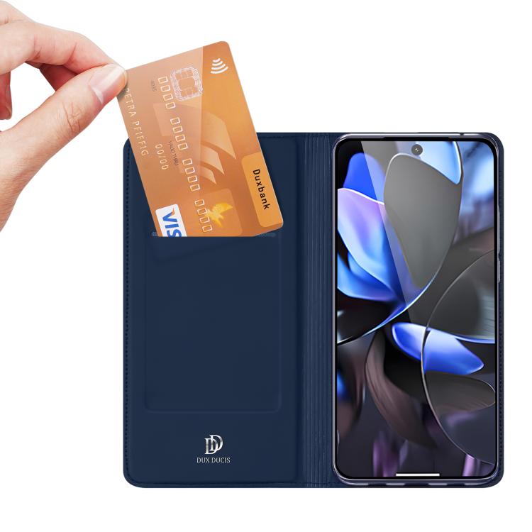 For Google Pixel 10 / 10 Pro DUX DUCIS Skin Pro Series Horizontal Flip Phone Leather Case(Blue) - Google Cases by DUX DUCIS | Online Shopping UK | buy2fix