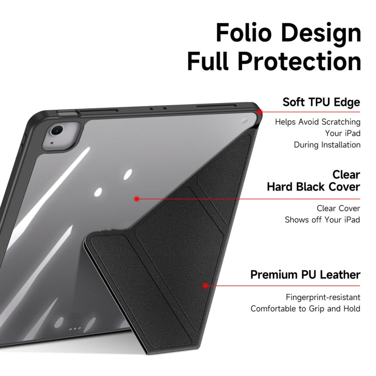 For iPad Air 13 2024 / 2025 DUX DUCIS Magi Series Smart Leather Tablet Case(Black) - iPad Air 13 2025 / 2024 Cases by DUX DUCIS | Online Shopping UK | buy2fix