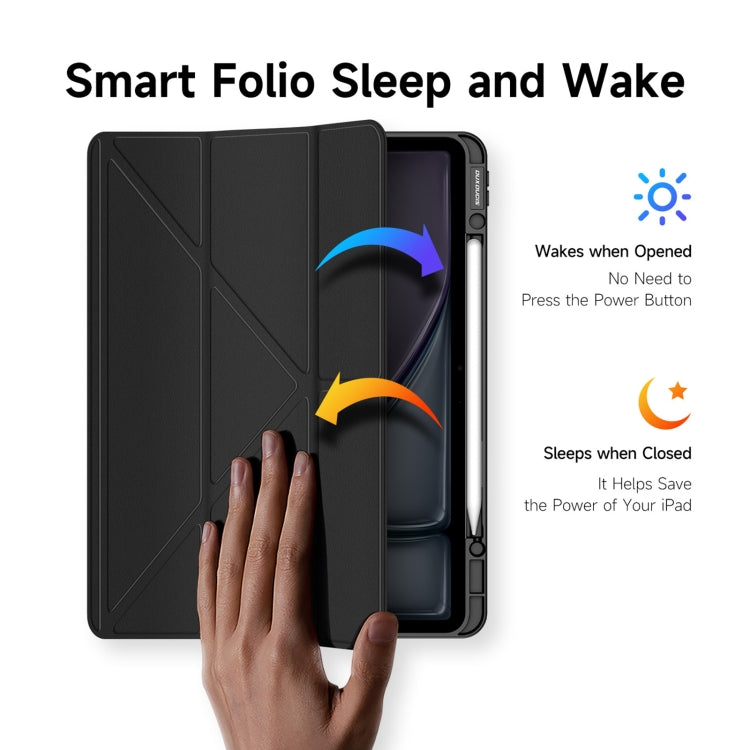 For iPad Air 13 2024 / 2025 DUX DUCIS Magi Series Smart Leather Tablet Case(Black) - iPad Air 13 2025 / 2024 Cases by DUX DUCIS | Online Shopping UK | buy2fix