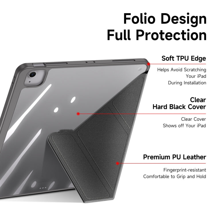 For iPad Air 13 2024 / 2025 DUX DUCIS Magi Series Smart Leather Tablet Case(Grey) - iPad Air 13 2025 / 2024 Cases by DUX DUCIS | Online Shopping UK | buy2fix