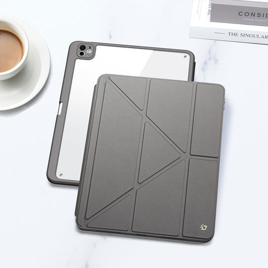For iPad Pro 13 2025 / 2024 DUX DUCIS Magi Series Smart Leather Tablet Case(Grey) by DUX DUCIS