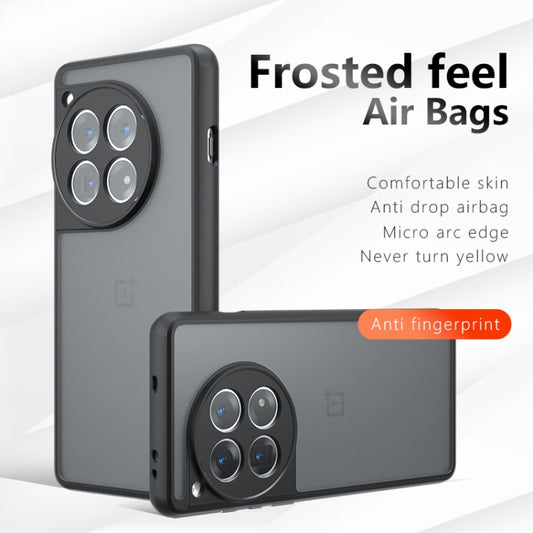 For OnePlus 12 Armor Precise Hole PC Hybrid TPU Phone Case(Frosted Black) by buy2fix