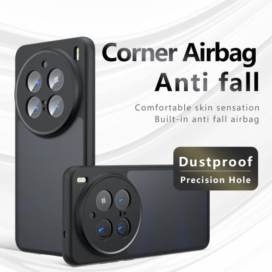 For vivo X200 Pro Armor Precise Hole PC Hybrid TPU Phone Case(Transparent) by buy2fix