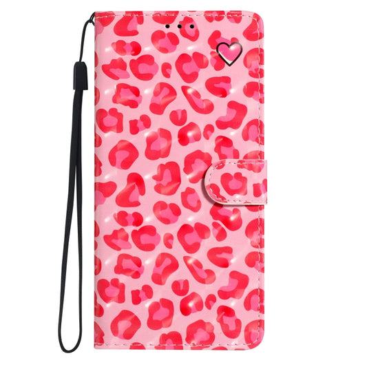 For Motorola Moto G Play 2024 3D Pattern Leather Phone Case(Pink Leopard Print) by buy2fix