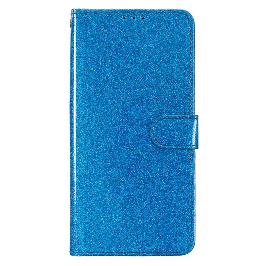 For iPhone 16 Pro Max Glitter Powder Flip Leather Phone Case(Blue) by buy2fix