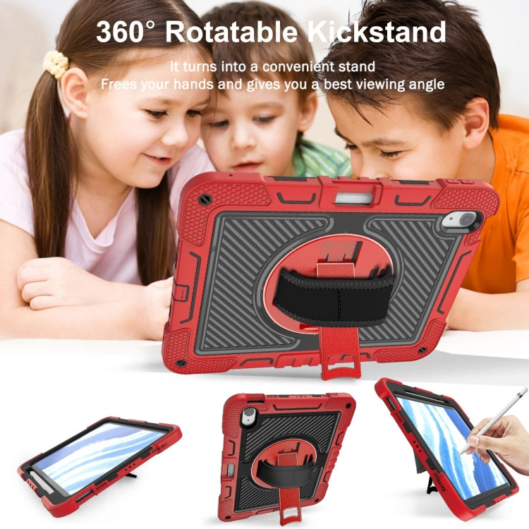 For iPad Air 11 2025 / 2024 360 Degree Rotation PC Contrast Silicone Tablet Case(Red + Black) - iPad Air 11 2025 / 2024 Cases by buy2fix | Online Shopping UK | buy2fix