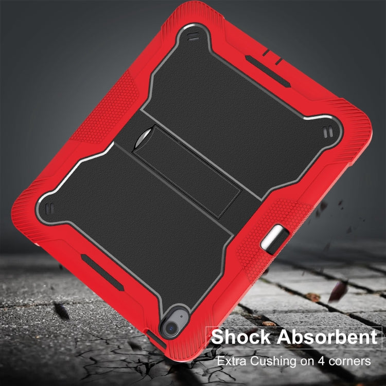 For iPad Air 13 2024 Shockproof Silicone Hybrid PC Tablet Case with Holder(Black + Red) - iPad Air 13 2025 / 2024 Cases by buy2fix | Online Shopping UK | buy2fix