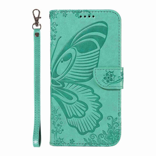 For OnePlus 11 5G Swallowtail Butterfly Embossed Leather Phone Case(Green) by buy2fix