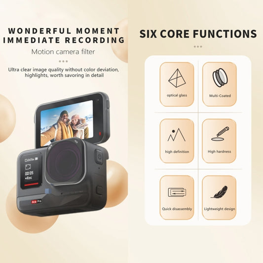 For Insta360 Ace Pro JSR ACE PRO KB Series Camera Lens Filter, Filter:ND1000 by JSR