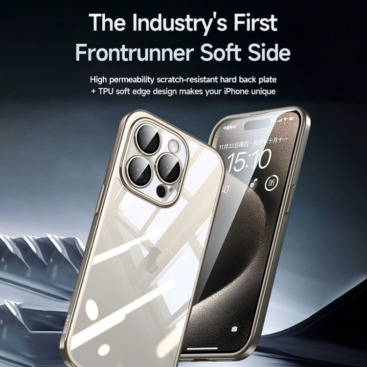 For iPhone 14 SULADA Electroplating Frosted PC + TPU Shockproof Phone Case(Blue) - iPhone 14 Cases by SULADA | Online Shopping UK | buy2fix