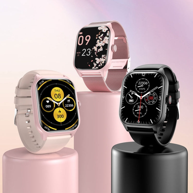 LEMFO LT10 2.01 inch TFT Screen Smart Watch Supports Bluetooth Call / Health Monitoring, Steel Strap(Pink) by LEMFO