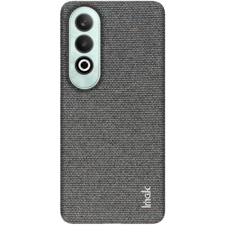 For OPPO K12 5G imak Ruiyi Series Cloth Texture PU + PC Phone Case(Dark Grey) - OPPO Cases by imak | Online Shopping UK | buy2fix