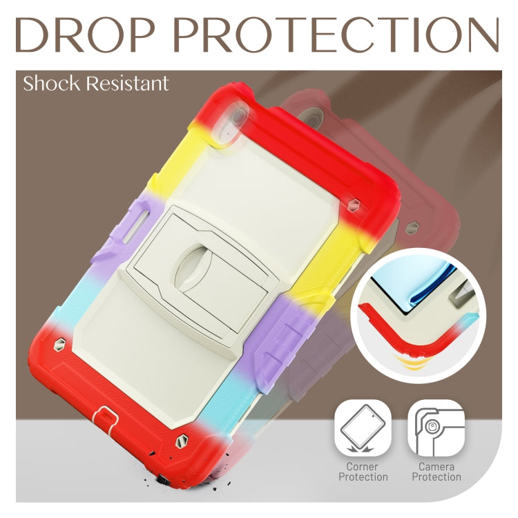 For iPad Air 11 2025 / 2024 Silicone Hydric PC Tablet Case with Shoulder Strap & Holder(Camouflage Red) - iPad Air 11 2025 / 2024 Cases by buy2fix | Online Shopping UK | buy2fix