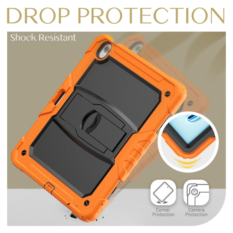 For iPad Air 13 2025 / 2024 Silicone Hydric PC Tablet Case with Shoulder Strap & Holder(Orange) - iPad Air 13 2025 / 2024 Cases by buy2fix | Online Shopping UK | buy2fix