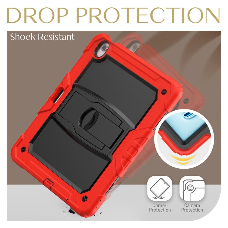 For iPad Air 13 2025 / 2024 Silicone Hydric PC Tablet Case with Shoulder Strap & Holder(Red) - iPad Air 13 2025 / 2024 Cases by buy2fix | Online Shopping UK | buy2fix