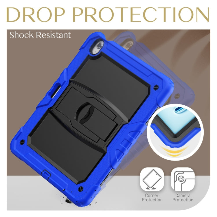 For iPad Air 13 2025 / 2024 Silicone Hydric PC Tablet Case with Shoulder Strap & Holder(Blue) - iPad Air 13 2025 / 2024 Cases by buy2fix | Online Shopping UK | buy2fix