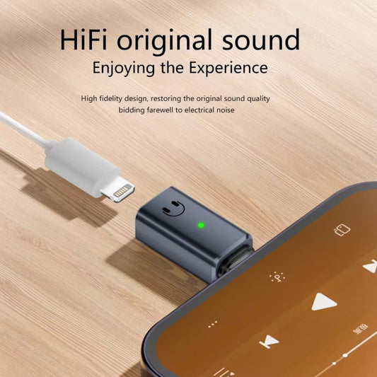 8 Pin Female to Type-C Male Adapter Hi-Fi Audio Sound Card Connector(Grey) by buy2fix