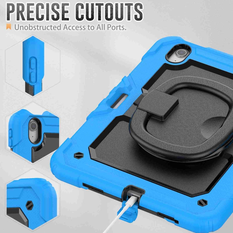 For iPad Air 11 2025 / 2024 Handle Silicone Hydric PC Tablet Case with Shoulder Strap(Light Blue) - iPad Air 11 2025 / 2024 Cases by buy2fix | Online Shopping UK | buy2fix