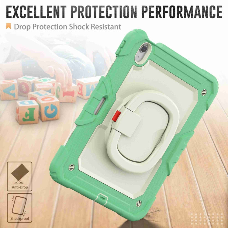 For iPad Air 11 2025 / 2024 Handle Silicone Hydric PC Tablet Case with Shoulder Strap(Light Green) - iPad Air 11 2025 / 2024 Cases by buy2fix | Online Shopping UK | buy2fix