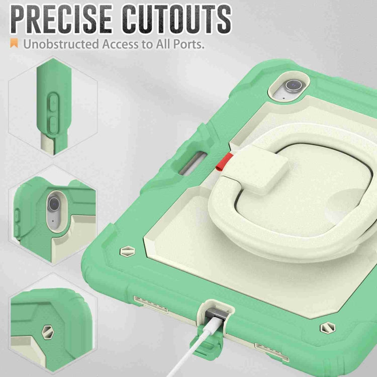 For iPad Air 11 2025 / 2024 Handle Silicone Hydric PC Tablet Case with Shoulder Strap(Light Green) - iPad Air 11 2025 / 2024 Cases by buy2fix | Online Shopping UK | buy2fix