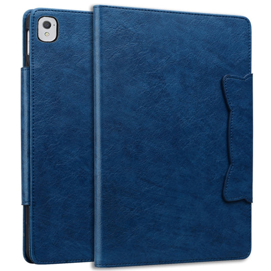 For iPad Air / Air 2 / 9.7 2017 / 2018 Cat Buckle Leather Smart Tablet Case(Royal Blue) - iPad 9.7 (2018) & (2017) Cases by buy2fix | Online Shopping UK | buy2fix