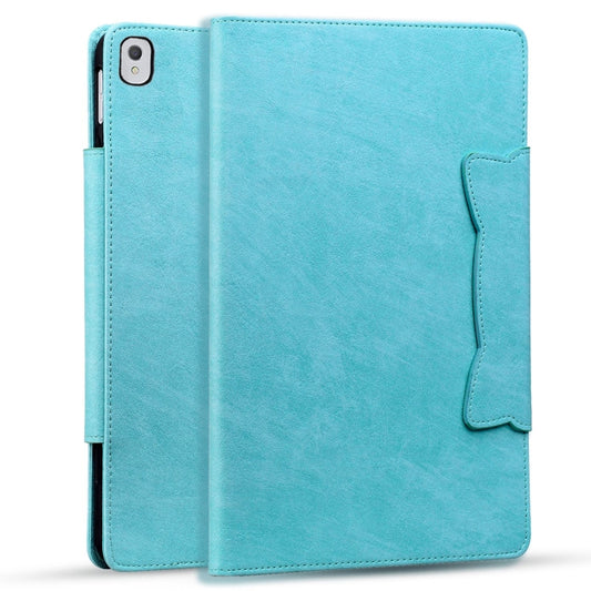 For iPad 9 10.2 2021 / 8 2020 / 7 2019 Cat Buckle Leather Smart Tablet Case(Sky Blue) - iPad 10.2 Cases by buy2fix | Online Shopping UK | buy2fix