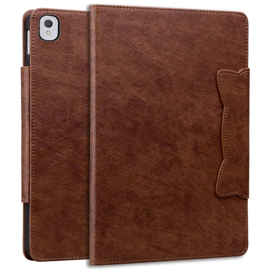 For iPad 9 10.2 2021 / 8 2020 / 7 2019 Cat Buckle Leather Smart Tablet Case(Brown) - iPad 10.2 Cases by buy2fix | Online Shopping UK | buy2fix