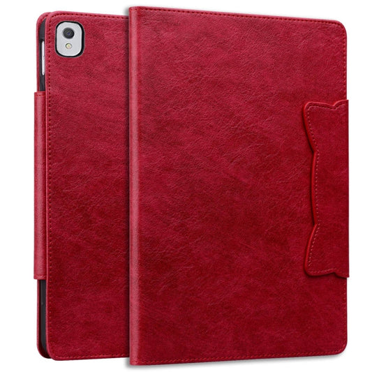 For iPad 9 10.2 2021 / 8 2020 / 7 2019 Cat Buckle Leather Smart Tablet Case(Red) - iPad 10.2 Cases by buy2fix | Online Shopping UK | buy2fix