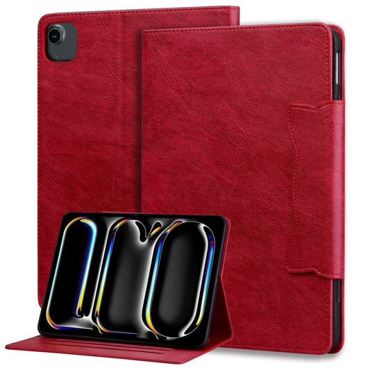 For iPad Air 13 2025 / 2024 Cat Buckle Leather Smart Tablet Case(Red) - iPad Air 13 2025 / 2024 Cases by buy2fix | Online Shopping UK | buy2fix