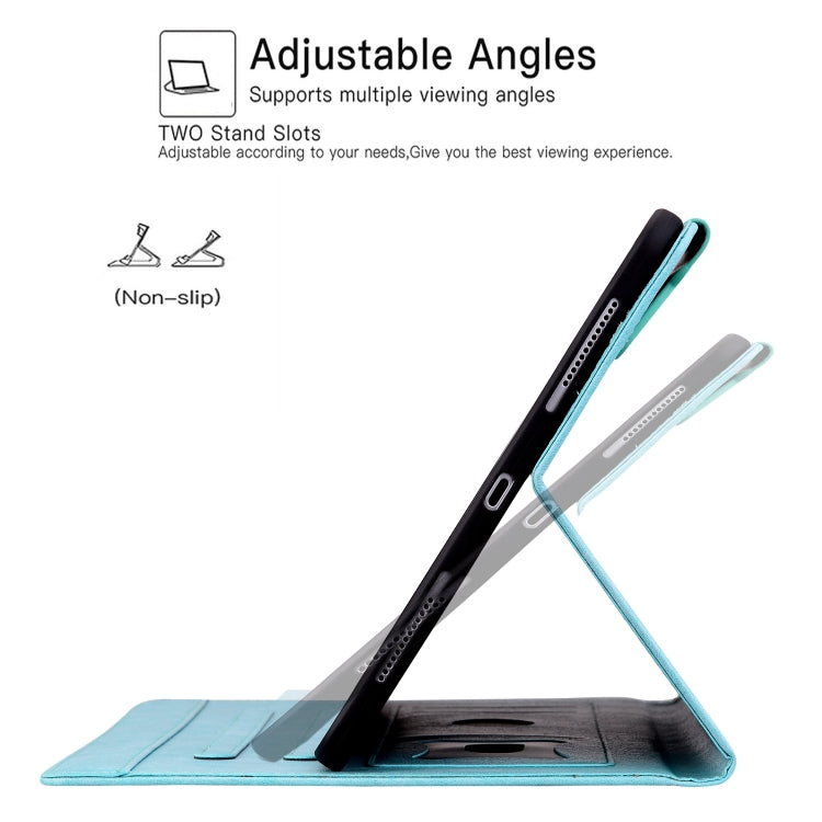 For iPad Pro 12.9 2022 / 2021 / 2020 / 2018 Cat Buckle Leather Smart Tablet Case(Sky Blue) - iPad Pro 12.9 (2022/2021) Cases by buy2fix | Online Shopping UK | buy2fix