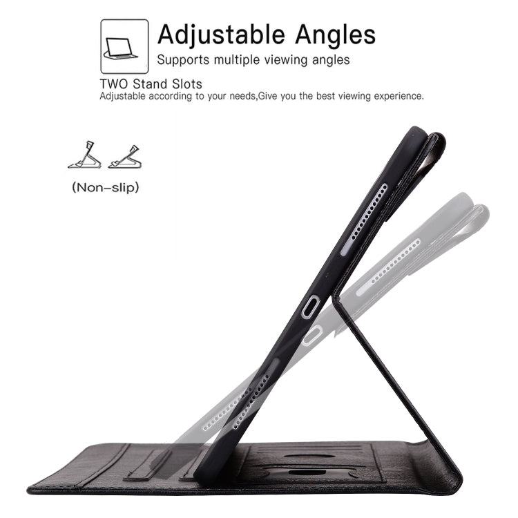 For iPad Pro 12.9 2022 / 2021 / 2020 / 2018 Cat Buckle Leather Smart Tablet Case(Black) - iPad Pro 12.9 (2022/2021) Cases by buy2fix | Online Shopping UK | buy2fix