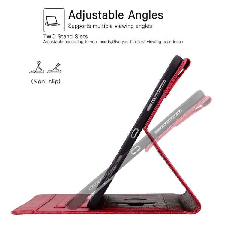 For iPad Pro 12.9 2022 / 2021 / 2020 / 2018 Cat Buckle Leather Smart Tablet Case(Red) - iPad Pro 12.9 (2022/2021) Cases by buy2fix | Online Shopping UK | buy2fix