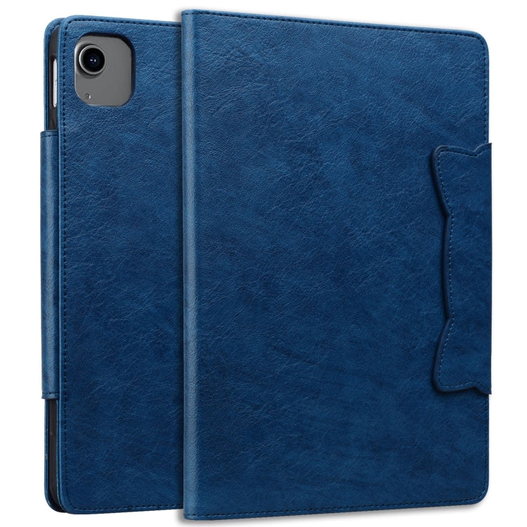 For iPad Pro 12.9 2022 / 2021 / 2020 / 2018 Cat Buckle Leather Smart Tablet Case(Royal Blue) - iPad Pro 12.9 (2022/2021) Cases by buy2fix | Online Shopping UK | buy2fix